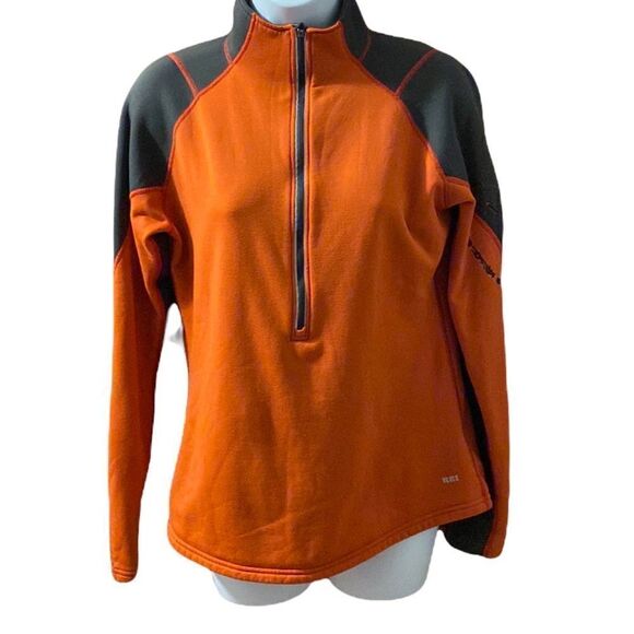 REI Black Grey Half Zip Up Pullover Sweater Headphone Portal Size M EUC - Picture 1 of 7